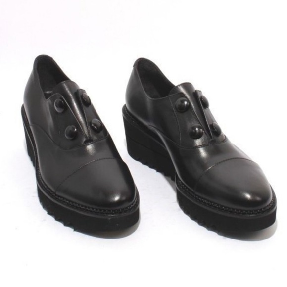 Luca Grossi Shoes - Luca Grossi ITALIAN Black Leather Elastic
Loafers Comfort Shoes Size EU 39